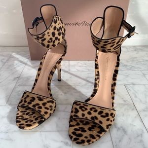 Gianvito Rossi pony leopard sandal; size 7
